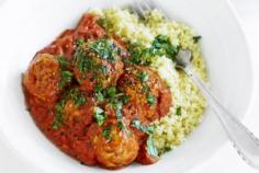 Chicken meatballs with couscous