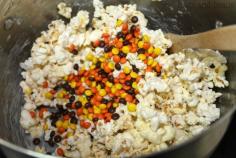 Reeses Pieces Popcorn Balls made easy