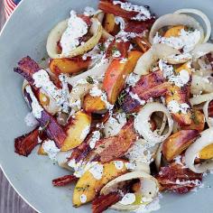 #Grilled #Peach, #Onion and #Bacon #Salad