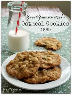 Yesterfood : Great-Grandmother Tenery's Oatmeal Cookies 1880