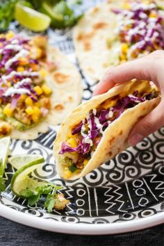 A vegetarian take on a classic fish taco with bright flavors and bold colors. So good you won't miss the meat!