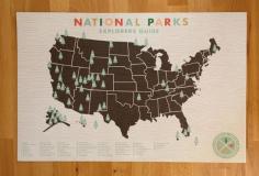 National Parks Checklist Map Print - 18x24 print. $65.00, via Etsy.