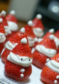 Strawberry santas! Perfect!! I'm making these this year!!
