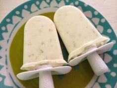 Coconut, Lime & Jalapeño Popsicles! Delicious, cool, sweet (and vegan!) popsicles with a little kick! These easy to make, creamy, citrusy pops are perfect to cool you down on a summer day. Enjoy!