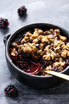 Blackberry Chocolate Chip Cookie Crumble
