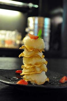 Fuji apple Millefeuille at Izakaya Den in Melbourne, Australia. #wishlist