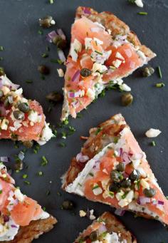 Smoked salmon potato tartine