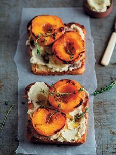 thyme roasted peaches and mascarpone...