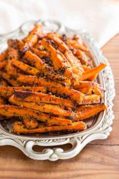 Pesto Roasted Carrot Fries - Overtime Cook