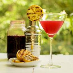 Grilled Lemon Cherry Drop Martini