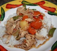 Slow Cooker Chicken Stew with Pepper and Pineapple Recipe