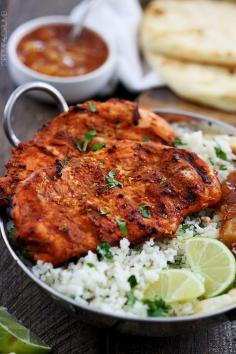 Tandoori chicken is a traditional Indian dish full of bold and spicy flavors! A 30 minute marinade and a few minutes on the grill will deliver this tasty dish!