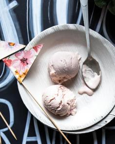 Rose & Strawberry Mascarpone Ice Cream