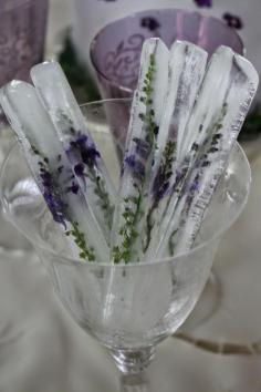 Lavender ice cube stir sticks