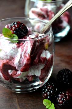 Brandied Blackberry Fool