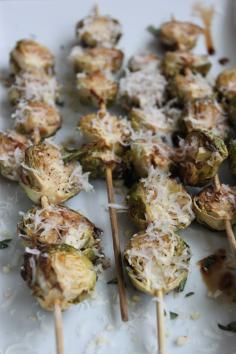 Balsamic-Roasted Brussels Sprouts with Pine Nuts & Parmesan