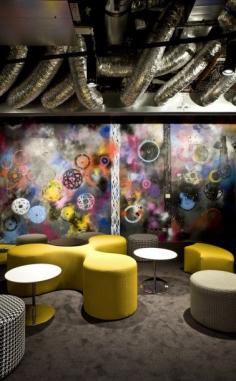 Bar at the MGallery Hotel Molitor Paris, Mgallery Collection designed by Jean Philippe Nuel of Agence Nuel