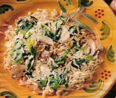 Oven Baked Bacon,Mushroom and Spinach Risotto Recipe