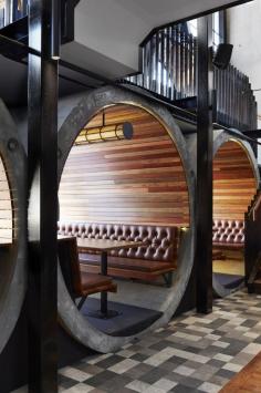 Prahran Hotel, Australia | Techne Architects I would change the colors but love the layout and the architecture of this restaurant.