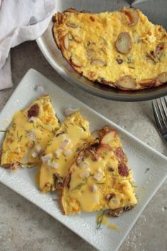 Potato Dill Frittata with Vermont White Cheddar Hollandaise - www.countrycleave...