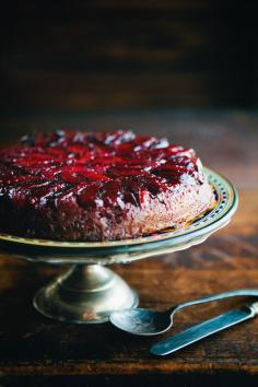 Upside Down Plum Cake