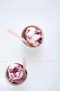 sweet corn & black raspberry ice cream