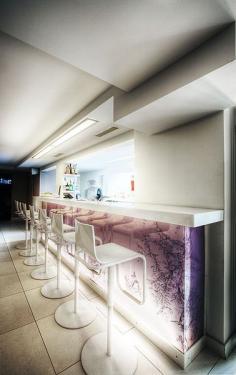 Bar at The Hotel Nevai, Verbier Switzerland designed by Yasmine Mahmoudieh Architect