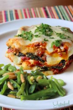 Yesterfood : Spinach Alfredo Crockpot Lasagna