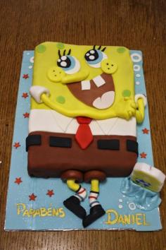@~~wavegirl~~ Sponge Bob Cake - Cake done for my nephew :)