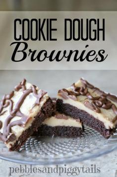 Pebbles and Piggytails: Cookie Dough Brownies
