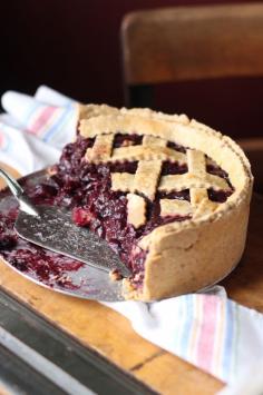 Balsamic Cherry Pie with Whole-Wheat Black Pepper Crust