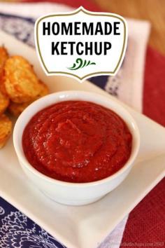 Homemade Ketchup | cupcakesandkalech... | #ketchup #vegan #glutenfree #nosugaradded