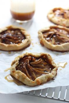 Apple Galettes With Caramel Sauce