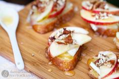 Apple, Brie & Honey Bruschetta