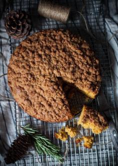 rosemary-polenta pumpkin coffeecake