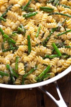 LEMON MASCARPONE PASTA WITH SAUTEED ASPARAGUS