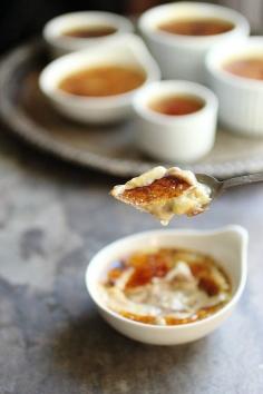 Pumpkin Creme Brulee with White Chocolate//