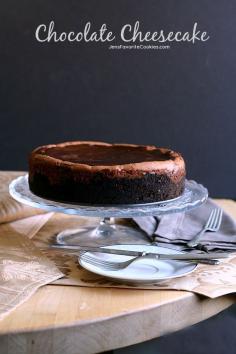 Chocolate Cheesecake from JensFavoriteCooki... - rich, creamy, and full of chocolate!