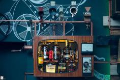 TV and drinks Steampunk Joben Bistro Pub Inspired by Jules Verne’s Fictional Stories