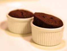 These are rich individual chocolate souffle cakes. The recipe comes from Cinzettis Italian Market Restaurant and is one of our favorites on their buffet. If you want even more chocolate flavor, insert a small piece of bittersweet chocolate in the center of each cake before baking.