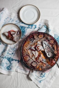 plum apricot clafoutis (gluten free dairy free recipe) | will frolic for food