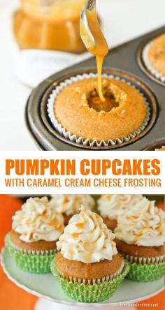 These delicious pumpkin cupcakes feature a fabulous caramel cream cheese frosting. They taste amazing and are surprisingly simple to make.