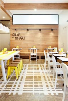 The Fish Market has opened in Richmond!! Interior Designer's Anna Drummond and Trish Turner of CoLAB Design Studio have used Royal Oak Floors White Smoked throughout.  www.royaloakfloor...