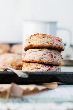 FLAKY RED CURRANT CHEVRE SCONES WITH BLACK PEPPER AND CARDAMOM