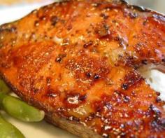 Oven Baked Marinated Salmon Steaks Recipe