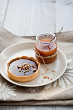 Macadamia, Chocolate and Milk Jam Tarts by tartelette, via Flickr