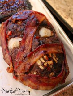 
                        
                            Jo and Sue: Halloween Dinner 2014. Tons of Spooky food ideas! - Like this Meatloaf Mummy....eeeewwww! :)
                        
                    