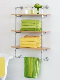 
                        
                            DIY industrial pipe shelves for the bathroom
                        
                    