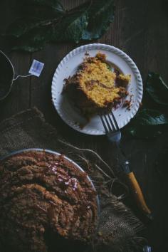 Winter Squash Coffee Cake With A Ginger Caramel Sauce