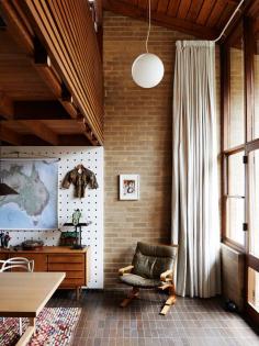 The incredible 1970’s Melbourne home of Mark Dundon, proprietor of Seven Seeds, his partner Lisa Sanderson and their son Felix. Photo – Eve Wilson, production – Lucy Feagins on thedesignfiles.net